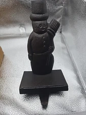 Cast Iron Snowman Stocking Hook