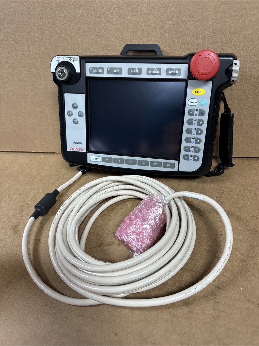 NEW DENSO 410100-1772 TP-RC7/8 ROBOT TEACH PENDENT , CABLE & KEYS