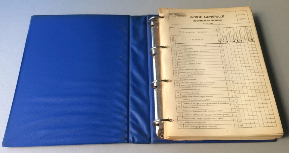 INNOCENTI MINI 90 120 DE TOMASO INFORMAZIONI TECNICHE - Immagine 2 di 4