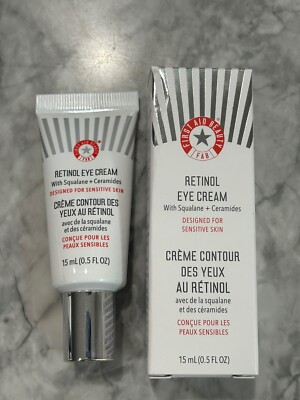 First Aid Beauty Retinol Eye Cream w Squalane + Ceramides 0.5oz New In Box