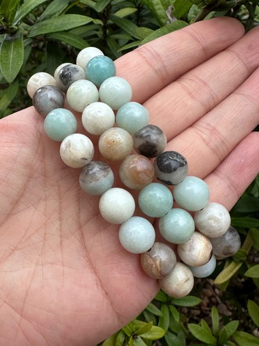 "Pulsera ajustable con cuentas de piedras preciosas de grado A+ 10 mm, pulseras de cristales genuinos 7,5" - Imagen 22 de 89