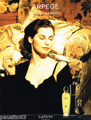 ADVERTISEMENT ADVERTISING 055 1988 LANVIN women's perfume ARPEGE 2
