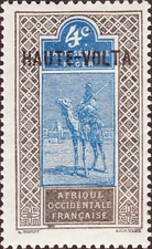 Upper Volta #YT3 MH 1920 Dromedary Camelus Rider Targui [3 Mi3]