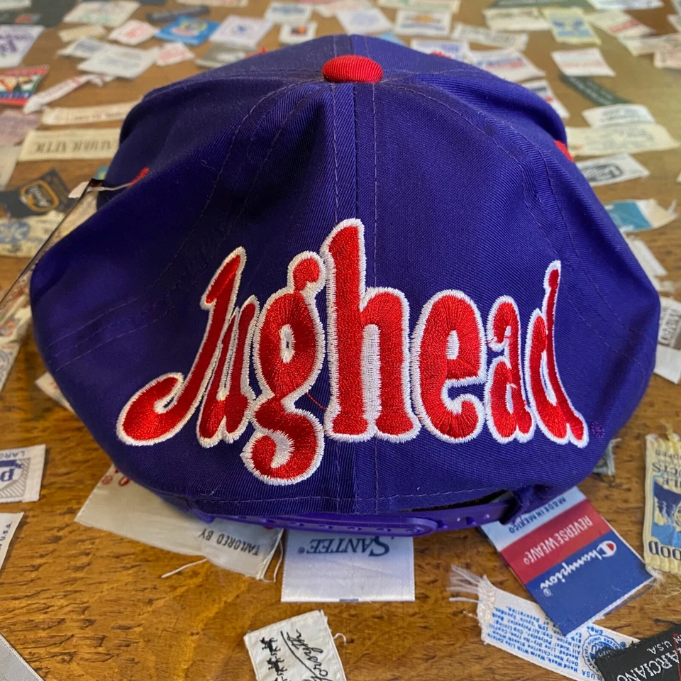 Deadstock 1990s Vintage JUGHEAD Archie Comics American Needle Blockhead Snapback Foto 3 de 4