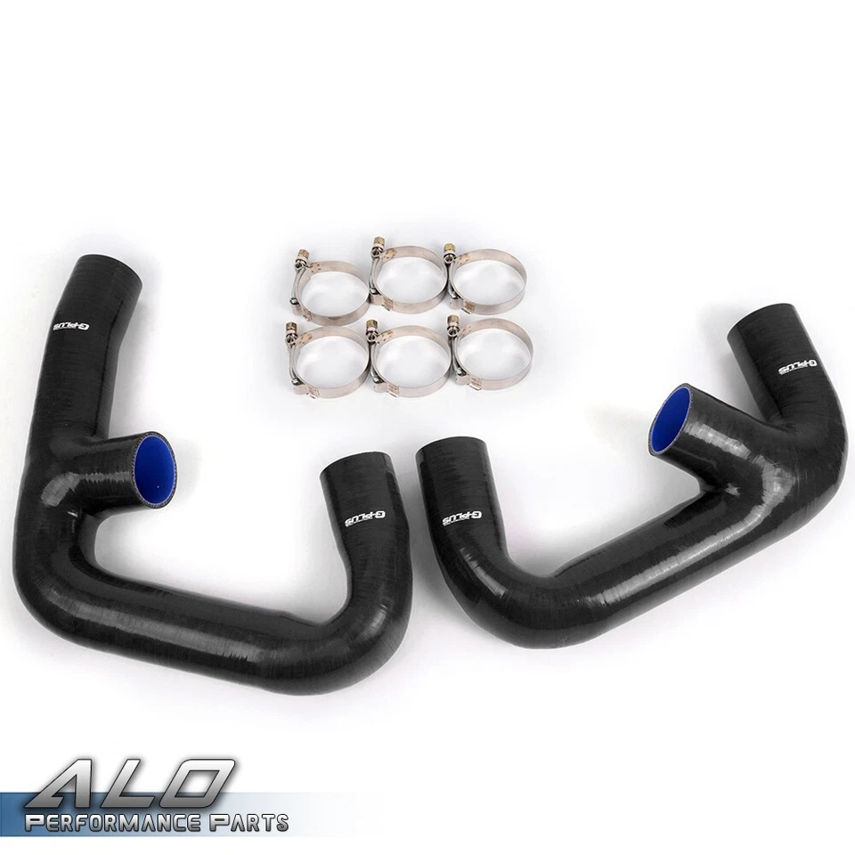 Kit de actualización de intercooler + manguera de silicona negra apta para Volkswagen Golf R GTI MK7 Foto 4 de 4