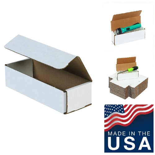 50 Pack Small Shipping Boxes Cardboard 8x3x2 Corrugated Delivery Supplies Strong