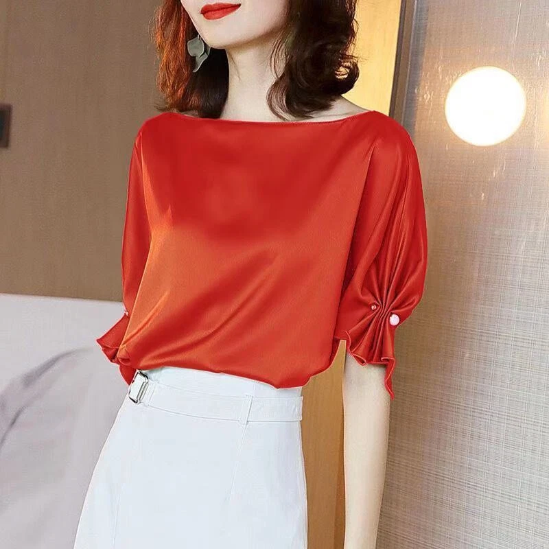 Top con spalline sottili - Rosso acceso - DONNA | H&M IT