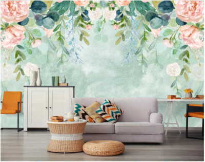 3D Green Branch ZHUA20052 Wallpaper Wall Murals Removable Self-adhesive Ann 24