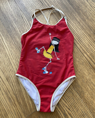 Little Marc Jacobs Girl Red One-Piece Bathing Swimming Suit Size 8