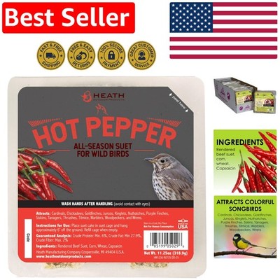Natural Blend Hot Pepper Bird Suet Cakes 12 Pack - Attract Desired Songbirds