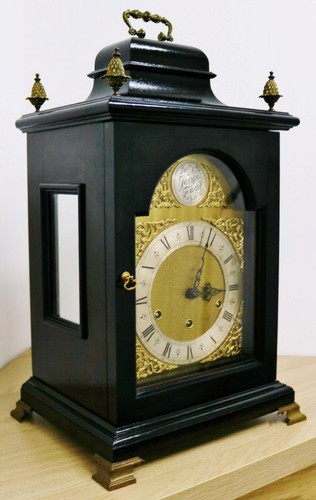 Quality Vintage 8 Day Kieninger Ebonised 3 Train Musical 9 Bell Bracket Clock - Picture 14 of 22