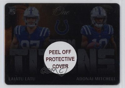 2024 Panini One Team Titans Laiatu Latu Adonai Mitchell #TT-IND Rookie RC 6o3