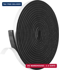 Self Adhesive Foam Tape Weatherstrip 1/2In x 1/4In x 16.5Ft High Density Foam In
