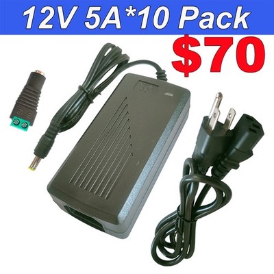 DC12V Switch Power Supply - AC 110V To DC 12V Transformer, 5 Amp LED Adapter 60W