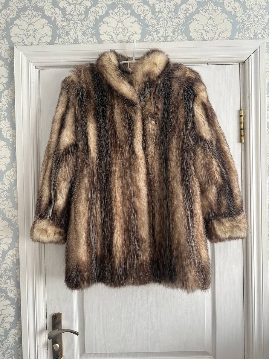 Vintage YSL Yves Saint Laurent Fourrures Fur Coat 80s Luxury RARE