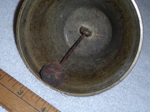 ANTIQUE VINTAGE ORIGINAL 1878 METAL SWISS COW BELL CHIANTEL FONDEUR SAIGNELEGIER - Picture 17 of 19