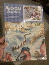 Orchidea Needlepoint canvas for halfstitch without yarn Winter Landscape with...