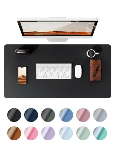 YSAGi Leather Desk Mat, Large Mouse Mat, Non-Slip Desk Pad Desk Protector Mat