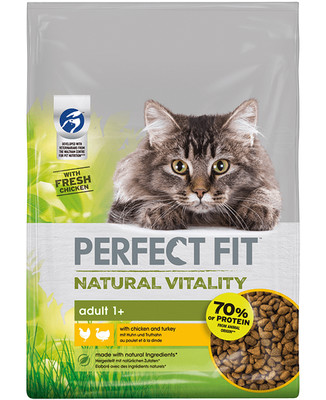 650 g PERFECT FIT Natural Vitality 1+ Trockenfutter Huhn und Pute adulte Katzen