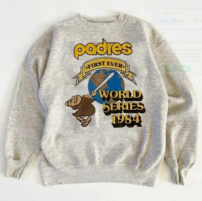 #ad #ad 1984 San Diego Padres 1st Ever World Series Unisex Crewneck Sweatshirt $45.99