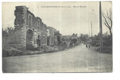 62 FONCQUEVILLERS Route De Souastre Postcard France Black And White 1910s