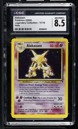 CGC 8.5 Alakazam 1/110 Legendary Collection Holo Pokemon Card