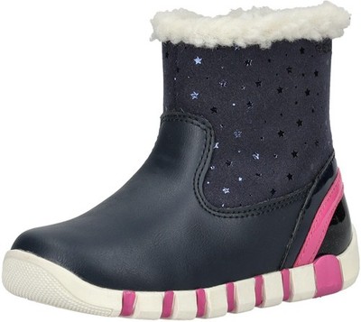 Jungen Mädchen B IUPIDOO Girl First Walker Shoe, Navy/Fuchsia, 25 EU