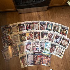 Vintage Lot of 31 Cross Stitch and Country Crafts Magazines from 80s and 90s