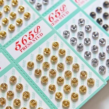 6Mm / 0.24Inches Mini Brass Metal Snap Closures, Doll Snap Closures Buttons, in