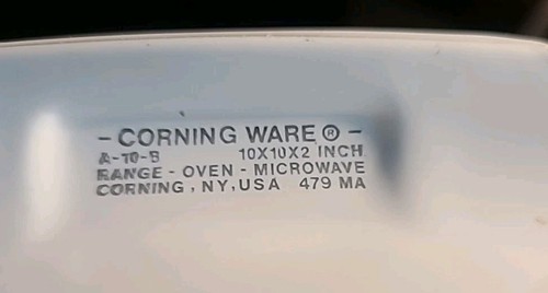 Vintage CORNING WARE Wildflower Casserole Baking Dish With Lid A-10-B 10X10X2 - Picture 7 of 7