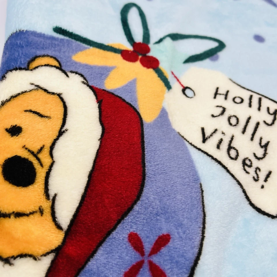 Disney Winnie The Pooh 50"x70" Throw Blanket Christmas Eeyore Tigger Holidays - Image 3 of 4