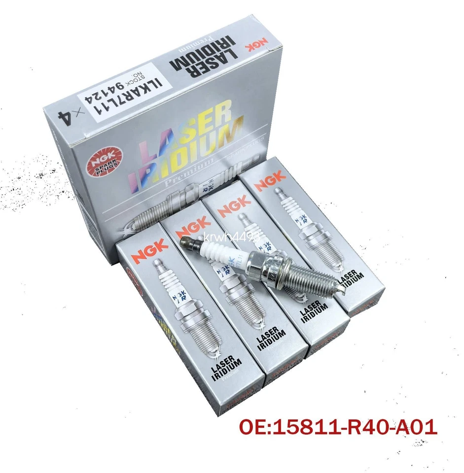 Set of 4PCS For Mazda CX-30 CX-5 NGK 94124 Laser Iridium Spark Plugs ILKAR7L11 - Imagem 2 de 4