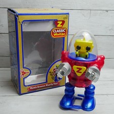 Z Classics Wind-Ups Green Alien Blue Red Rogan the Robot Plastic Toy 7.5" 2014