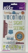 Sticko Vacation Stickers EK Success 2011 Travel Scrapbook Planner Summer 39PC