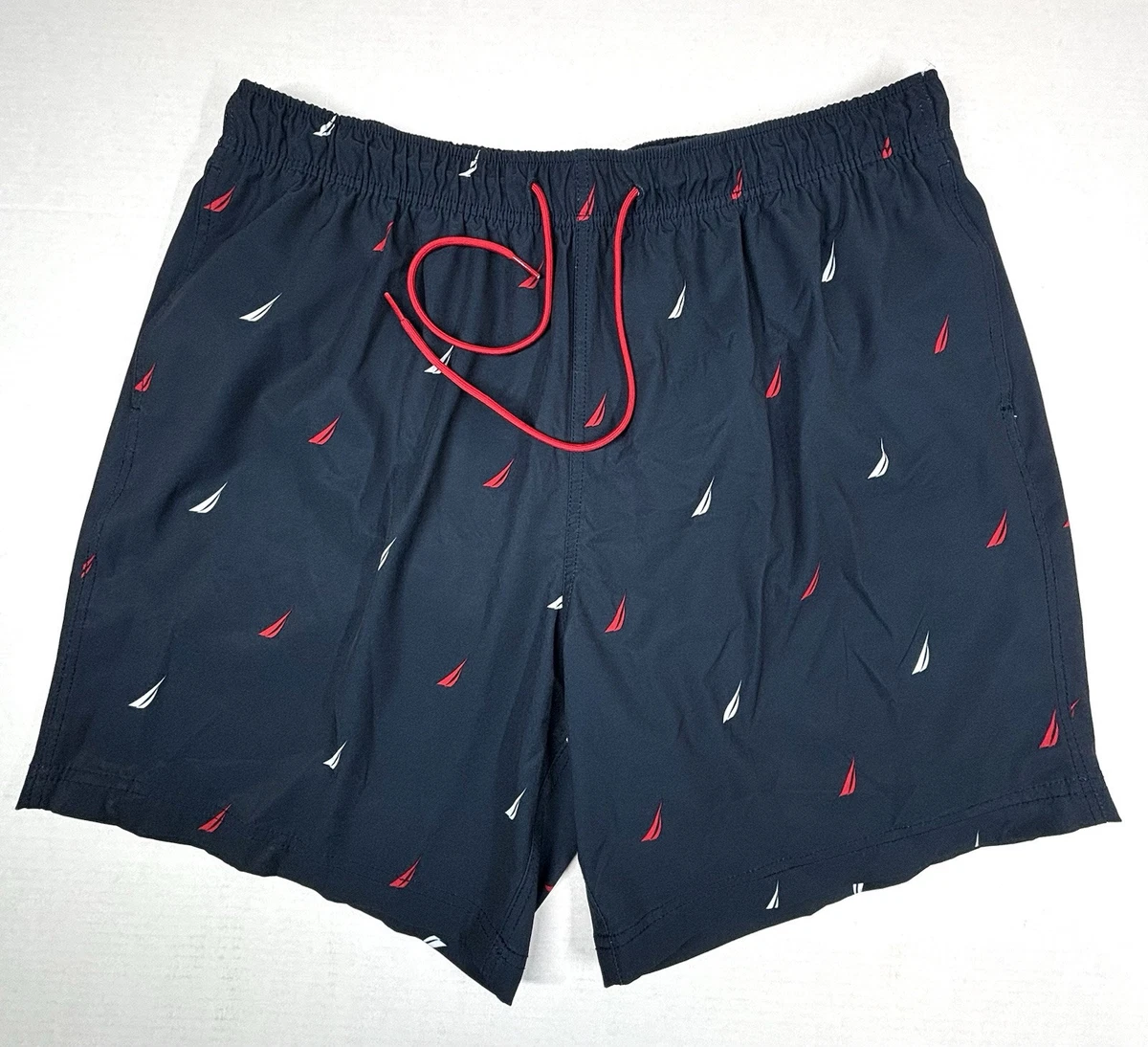 Maillot De Bain Nautica Homme – Taille L (large) – Motif Drapeau – Très Bon état