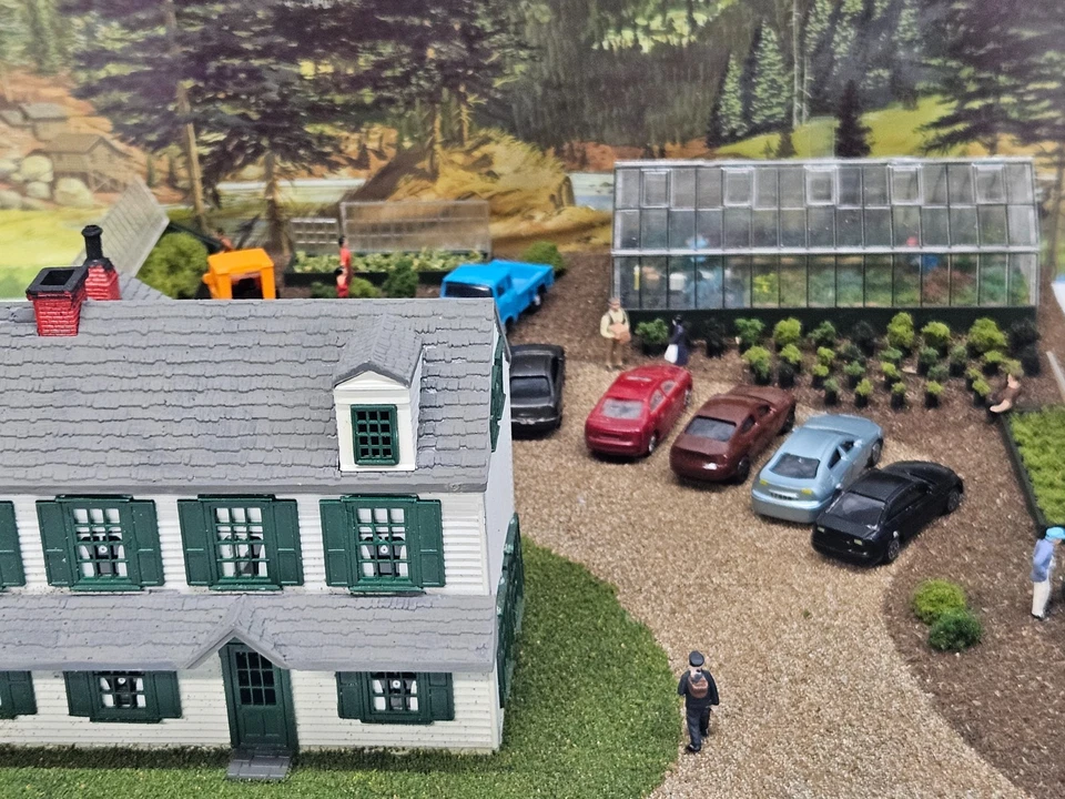 NUEVO CONSTRUIDO TREN HO GRANJA CASA VERDE ESCENA WIKING WALTHERS FALLER BONITO DETALLE Foto 2 de 4