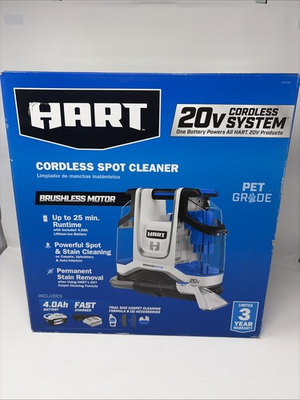 #ad HART HPSP25B 20V Cordless Spot Cleaner Kit 4Ah Battery Charger $125.00