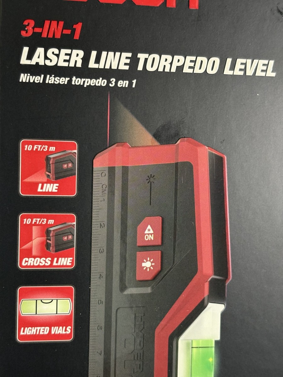 Hyper Tough 3-in-1 Laser Line Torpedo Level Cross Line New | eBay