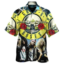 Guns N8217 Roses Cool 8211 Hawaiian Shirt 8211 Owl Ohh