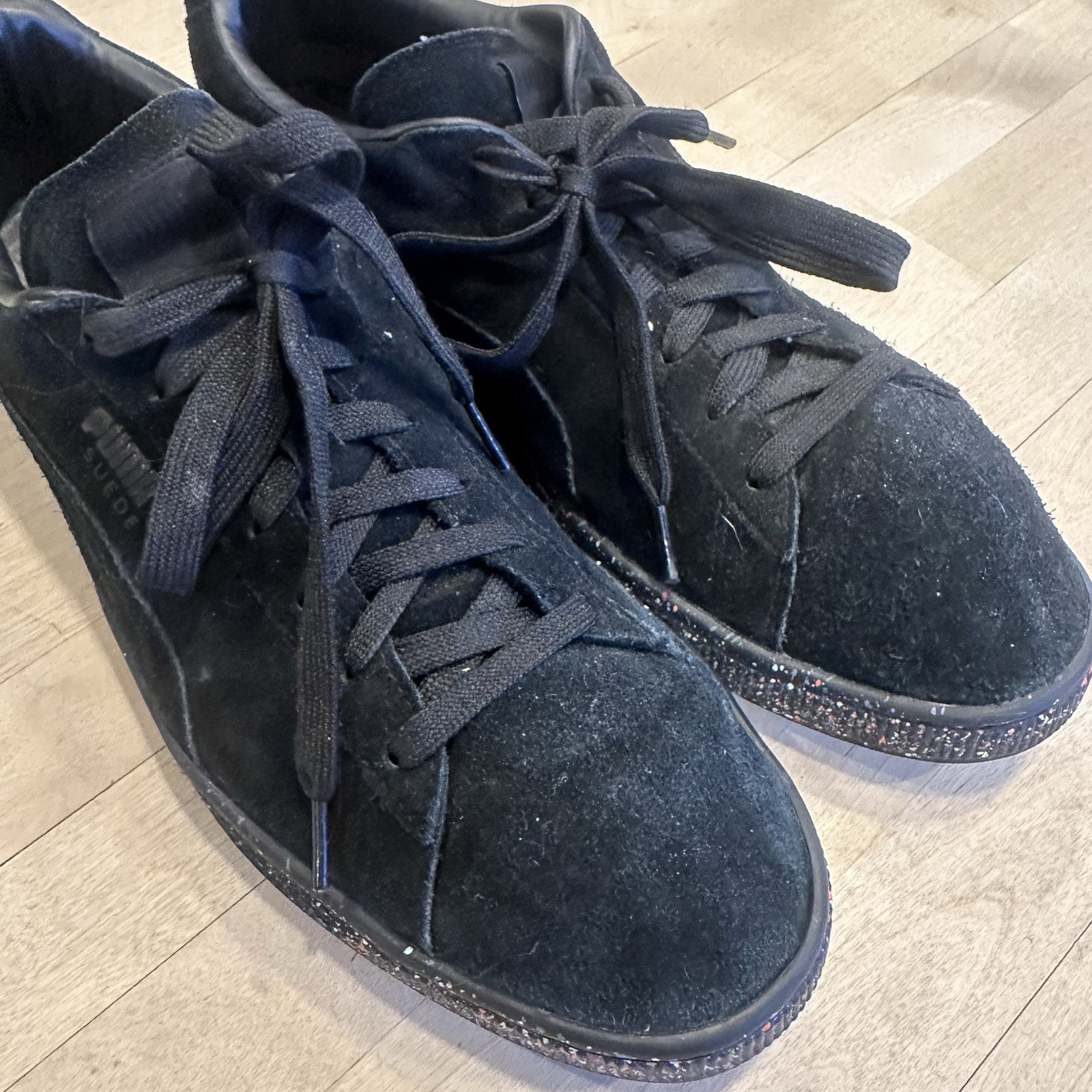 Puma Suede Classic XXI Lace Up Black Sneakers Casual Shoes 362814 Mens Size 13