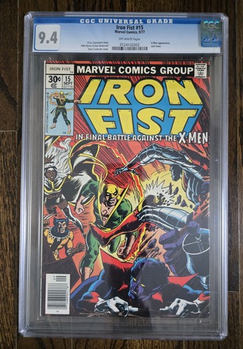 Iron Fist #15 CGC 9.4 *  X-Men Final Issue * Claremont Byrne Cockrum (1977)