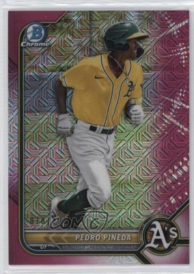 2022 Bowman Chrome Prospects Mega Box Fuchsia Mojo Refractor Pedro Pineda 10t4