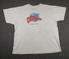 Vintage 90s Planet Hollywood Atlantic City Mens T Shirt Size XL Single Stitch