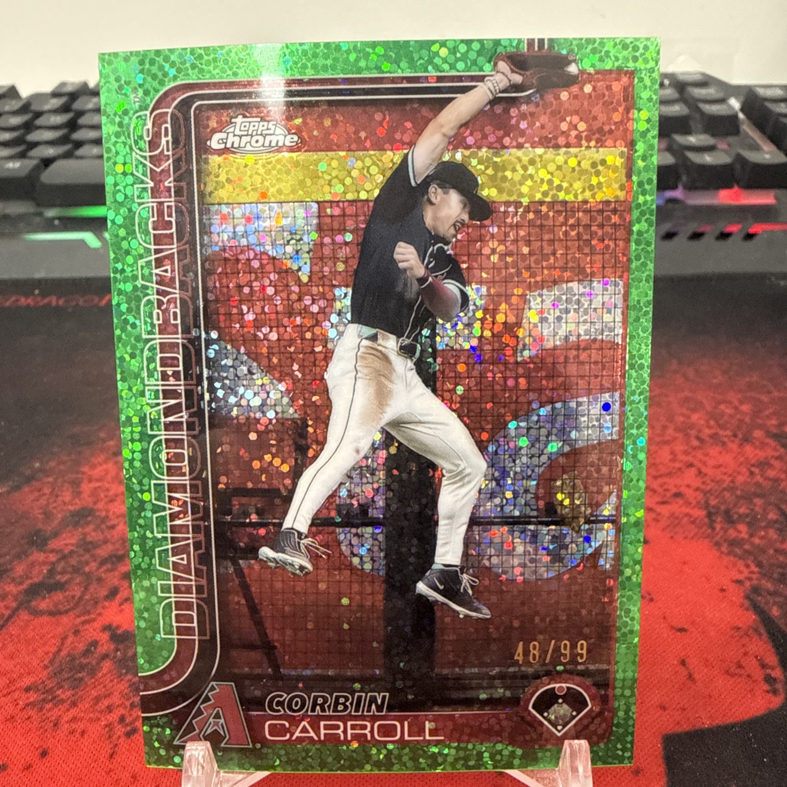 2025 Topps Chrome - Image Variation Corbin Carroll #268 Green Speckle  /99