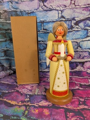 Vintage German Nutcracker Gunter Ulbricht/Franz Karl Angel Candle 14'' In Box