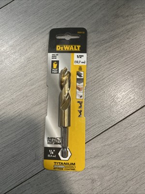 DEWALT Drill Bit, Impact Ready, Titanium Nitride Coated, 1/2-Inch (DD5132) 