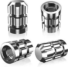 Metal Tire Valve Stem Caps Rustproof Fade Resistant Universa Color Silver