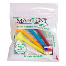 Martini Golf 3-1/4" Durable Plastic Tees 5-Pack Assorted Standard, Assorted