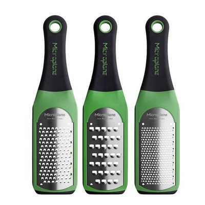 Microplane Artisan 3-Piece Grater Set, Green - Fine, Coarse & Extra Coarse