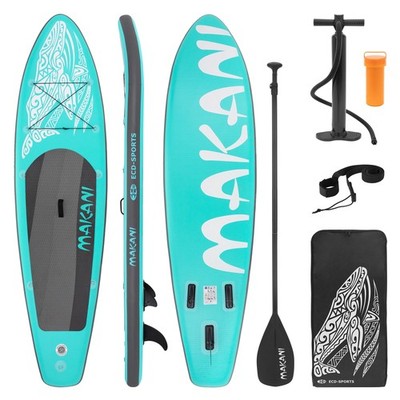 B-Ware Surfboard Paddle SUP Board Makani Paddelboard aufblasbar Türkis 320 cm